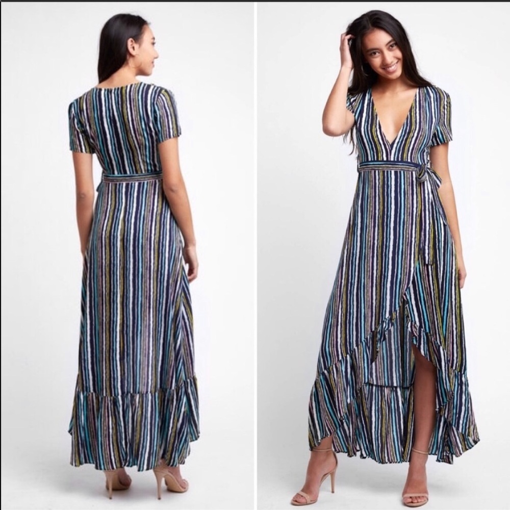 XIX Palms Wrap Maxi Dress